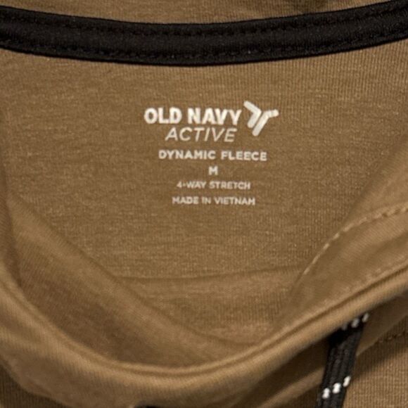 Old Navy Hoodie Active Dynamic Fleece Cool Slash Pockets Unisex Med‎ Brown EUC - Picture 4 of 5